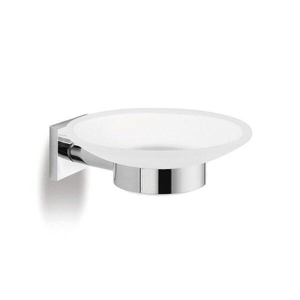 PORTA SAPONE CROMO LUCIDO/VETRO SATINATO