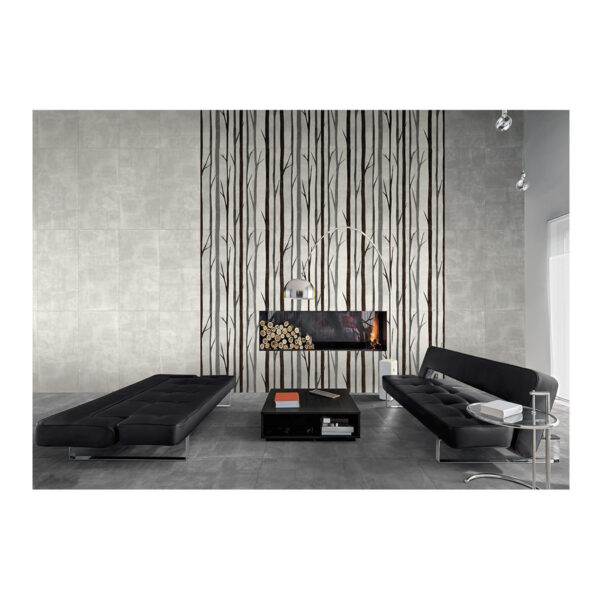 PIASTRELLA GRES PORCELLANATO FABRIC ANTRACITE 60X60 - immagine 2